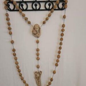 Beautiful Vintage Alabaster Rosary Italy